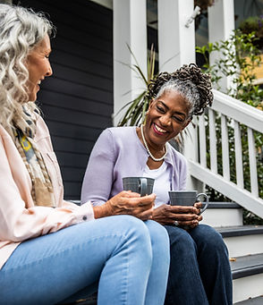 Vriendelijke veranda-gesprekken