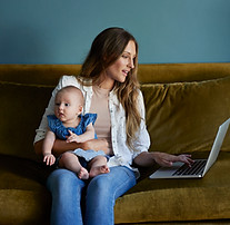 Mother Working Online