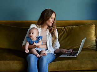 Mother Working Online