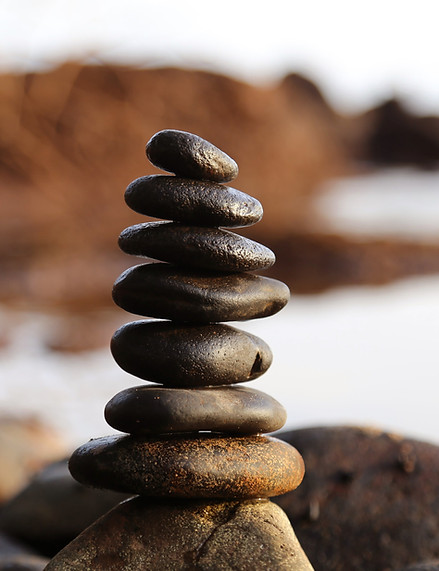 Stacked River Stones