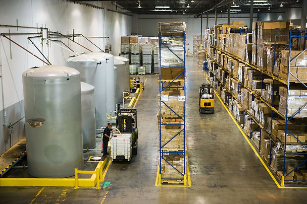 Boxes in warehouse