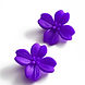 Purple Floral Earrings