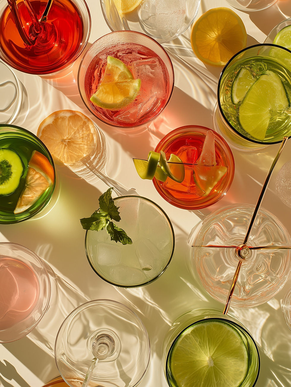 Colorful Drinks Display