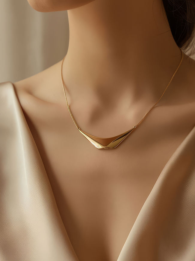 Colar de ouro em close-up