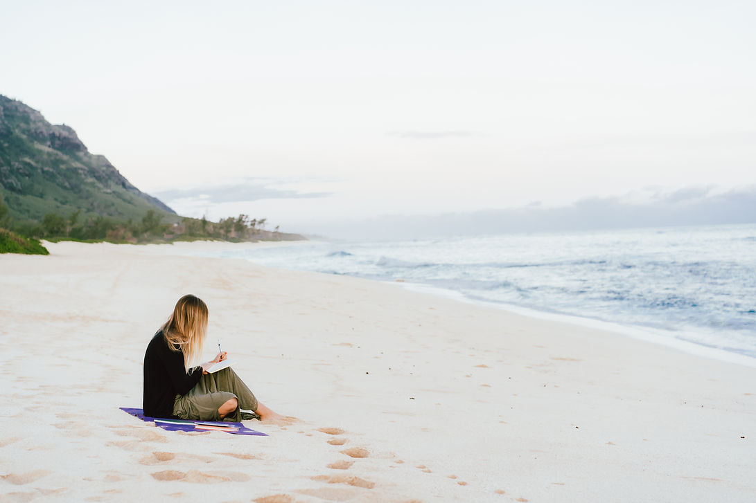 Writing on Beach