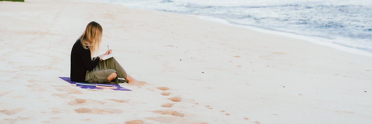 Writing on Beach