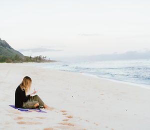 Writing on Beach