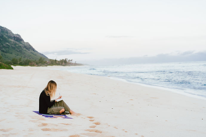 Writing on Beach
