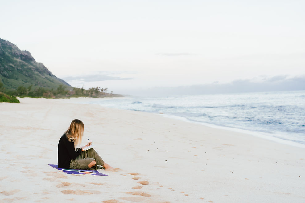 Writing on Beach