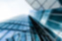 An office building with glassy facades