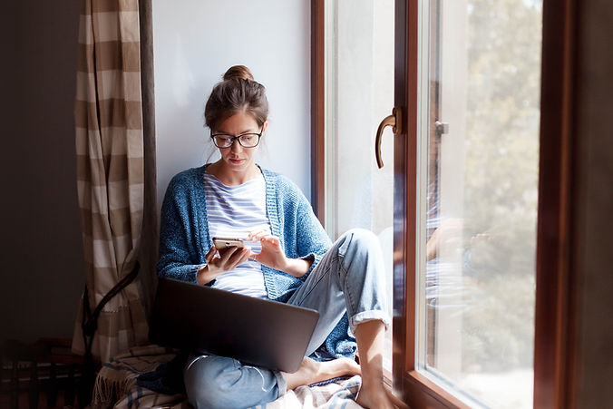 Woman Using Laptop