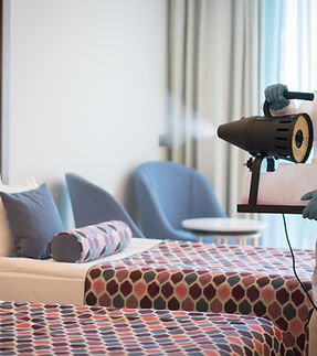 Disinfecting Hotel Room