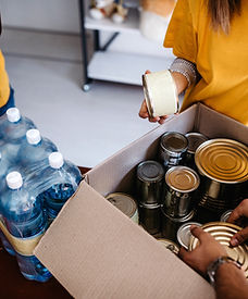 Volunteers Packing Food