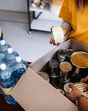 Volunteers Packing Food