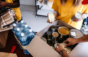 Volunteers Packing Food
