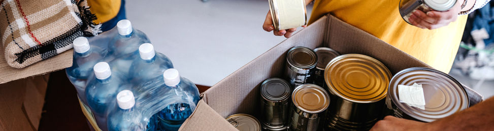 Volunteers Packing Food