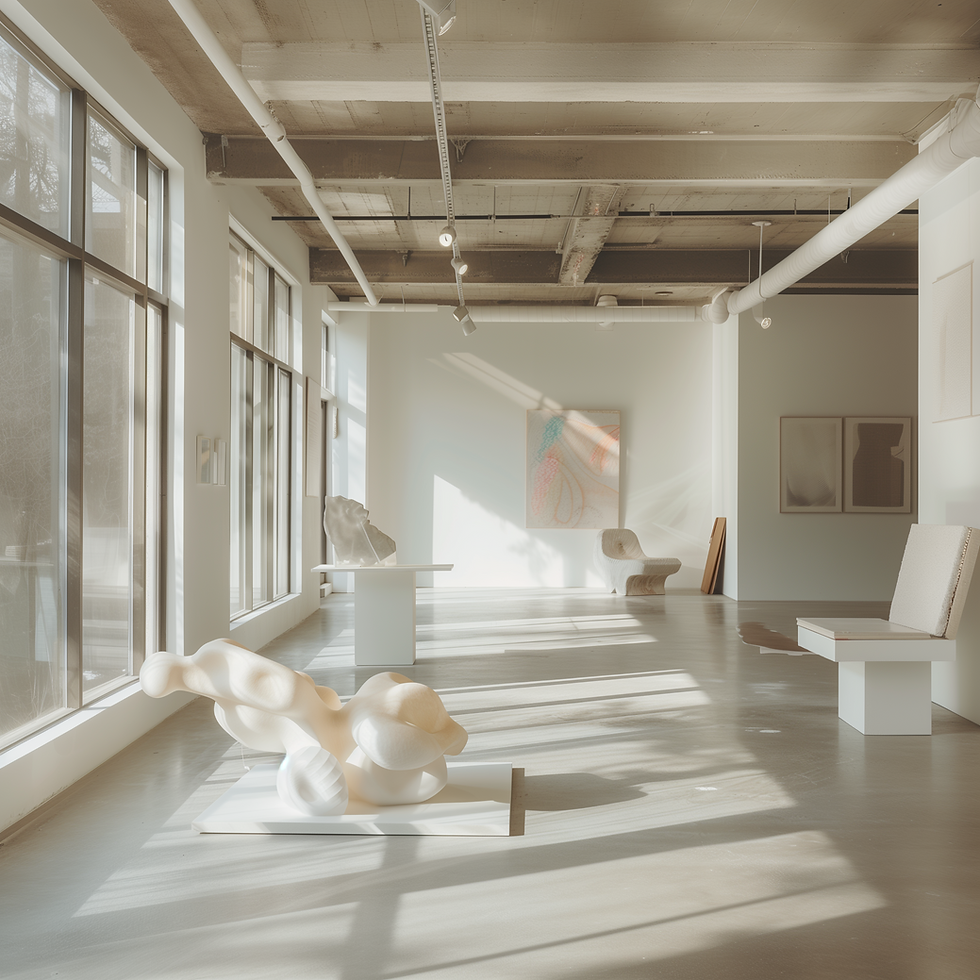 Modern art gallery.