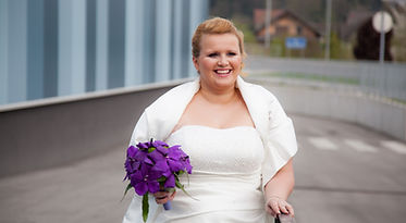 Bride with bouquet