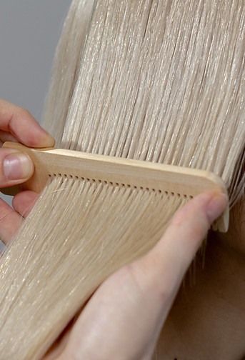 Combing Blond Hair