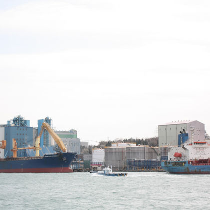Freighters Docked at Port