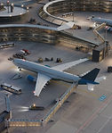Avião no terminal
