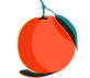 illustration of a peach