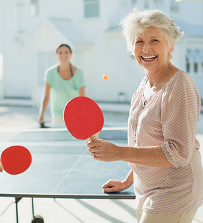 Family Playing Table Tennis