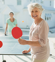 Family Playing Table Tennis