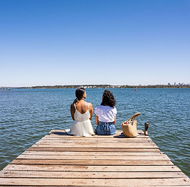 Friends by the Lake