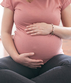 Pregnant woman meditating