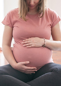Pregnant woman meditating