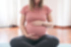 Pregnant woman meditating