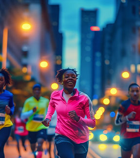 Événement de course à pied en groupe
