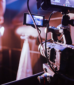 Primo piano della fotocamera professionale