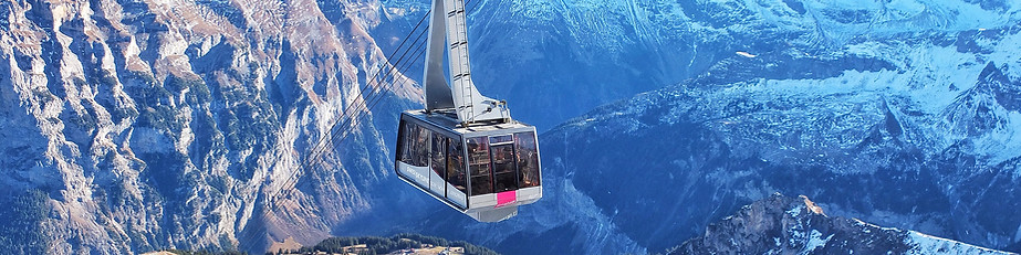 Hanging cable car