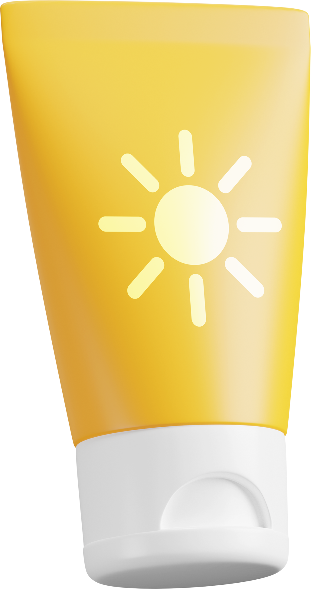 Tubo de proteção solar amarelo