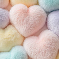 Fuzzy Heart Cushions