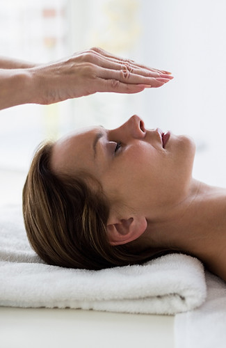 Woman on massage bed