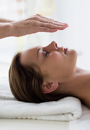 Woman on massage bed
