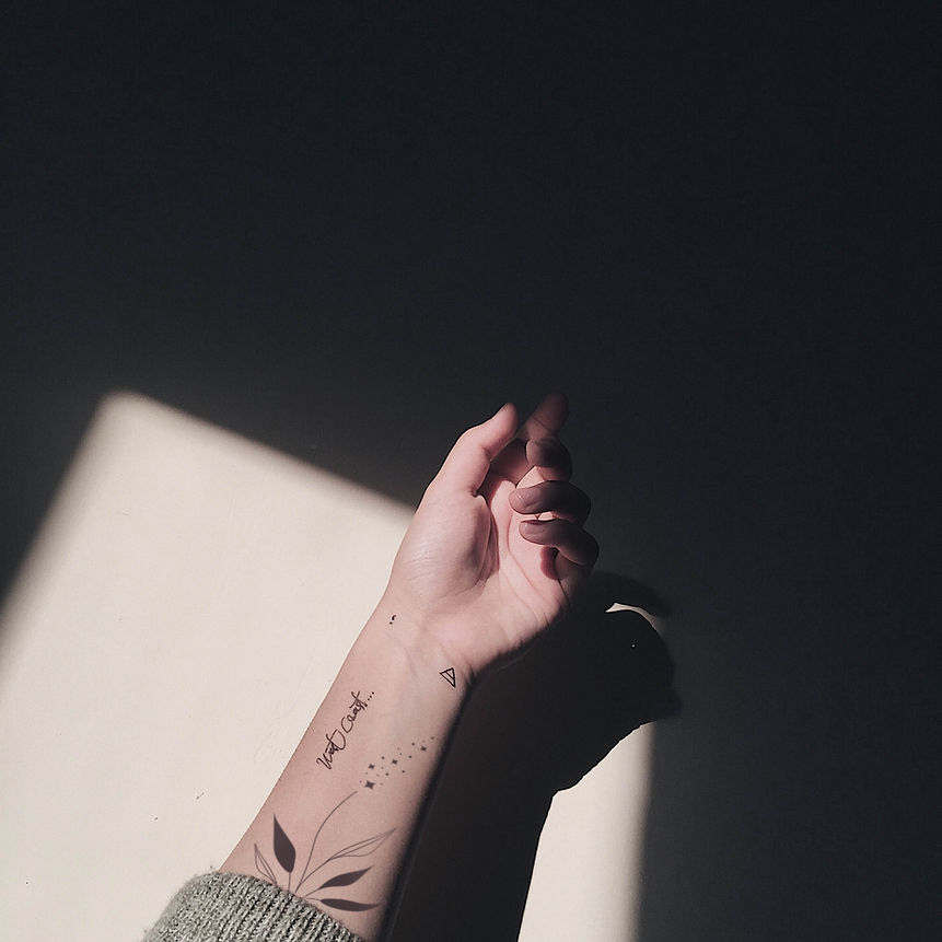 Ombre du bras tatoué