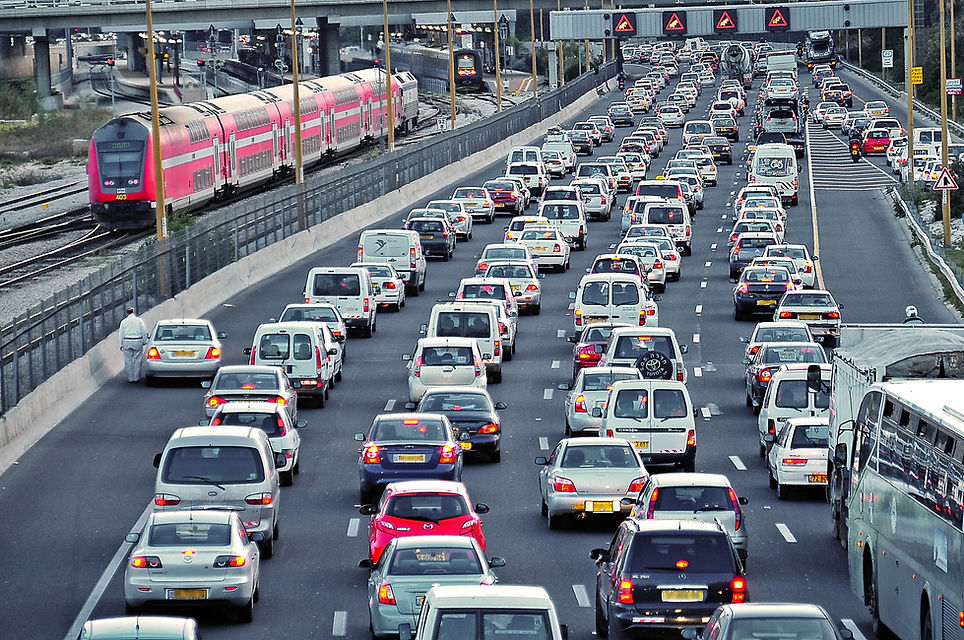 Heavy Traffic Scene