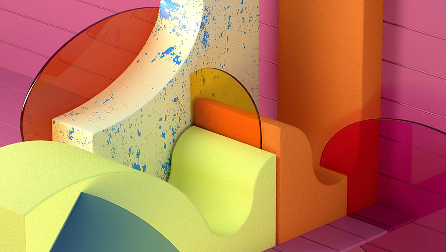 Mixed Material Geometric Shapes