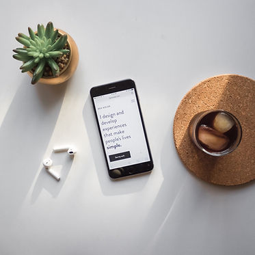 Minimalistic advertisement on phone
