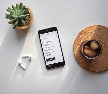 Minimalistic advertisement on phone