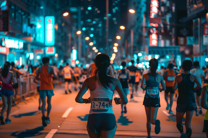 Marathon de nuit dans les rues