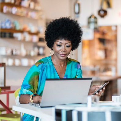 Woman Working Online