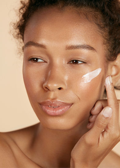 Applying Face Cream