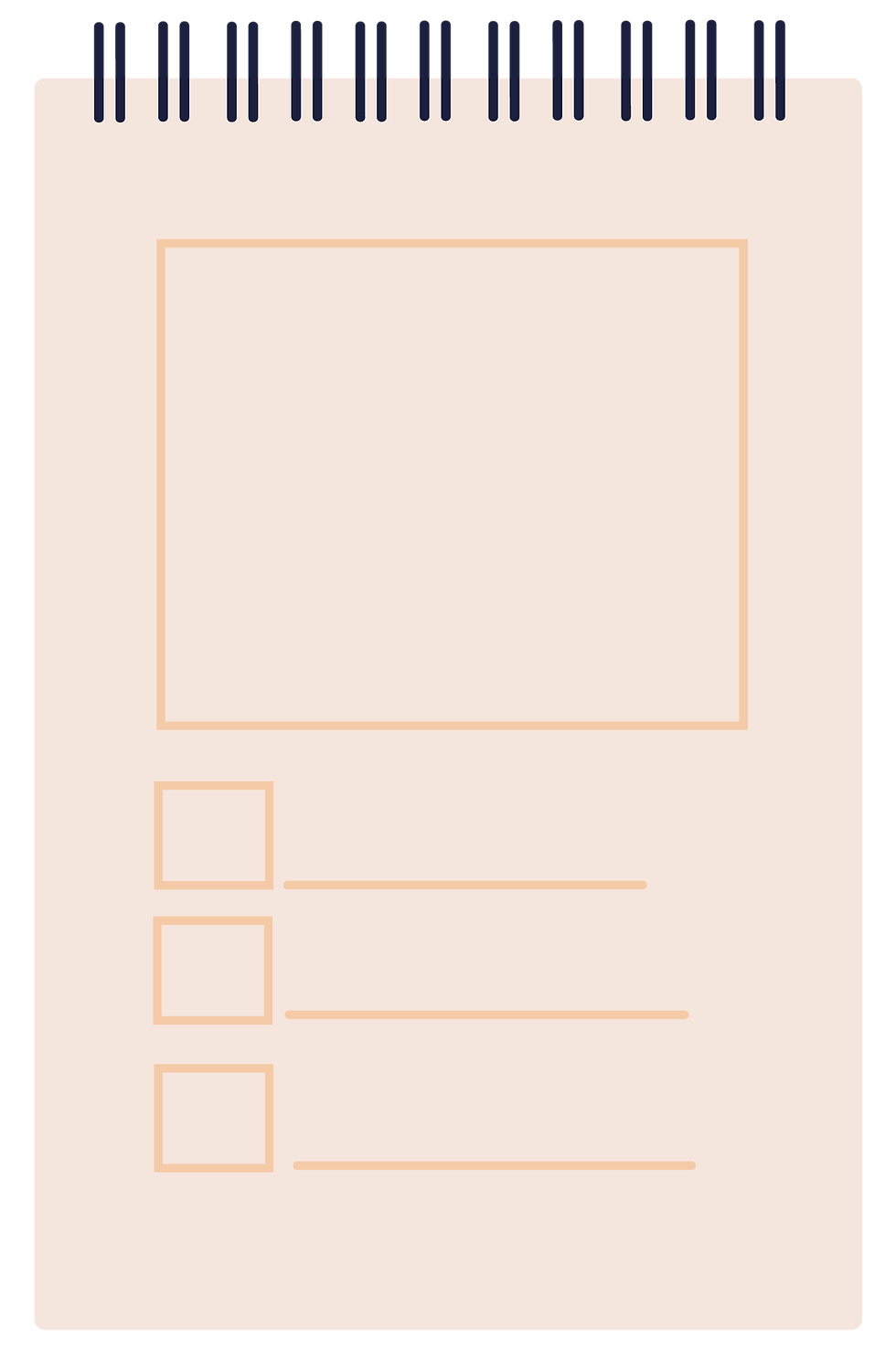Illustrazione minimalista del taccuino