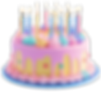 Gâteau d'anniversaire avec bougies