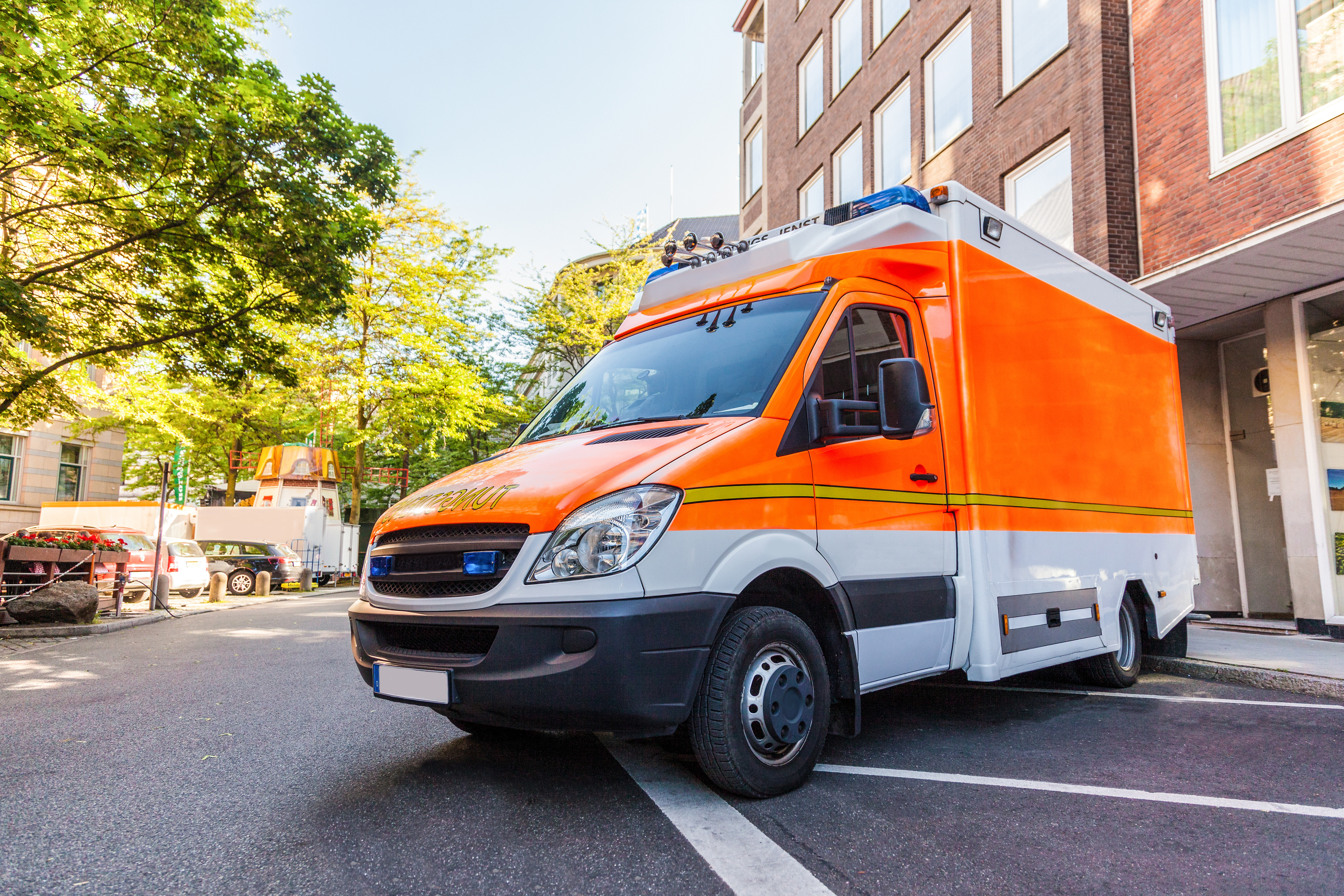 Orange emergency vehicle